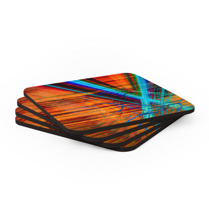 Anastasia Finkelstein - Electromagnetic Force, Abstractly - Corkwood Coaster Set of 4