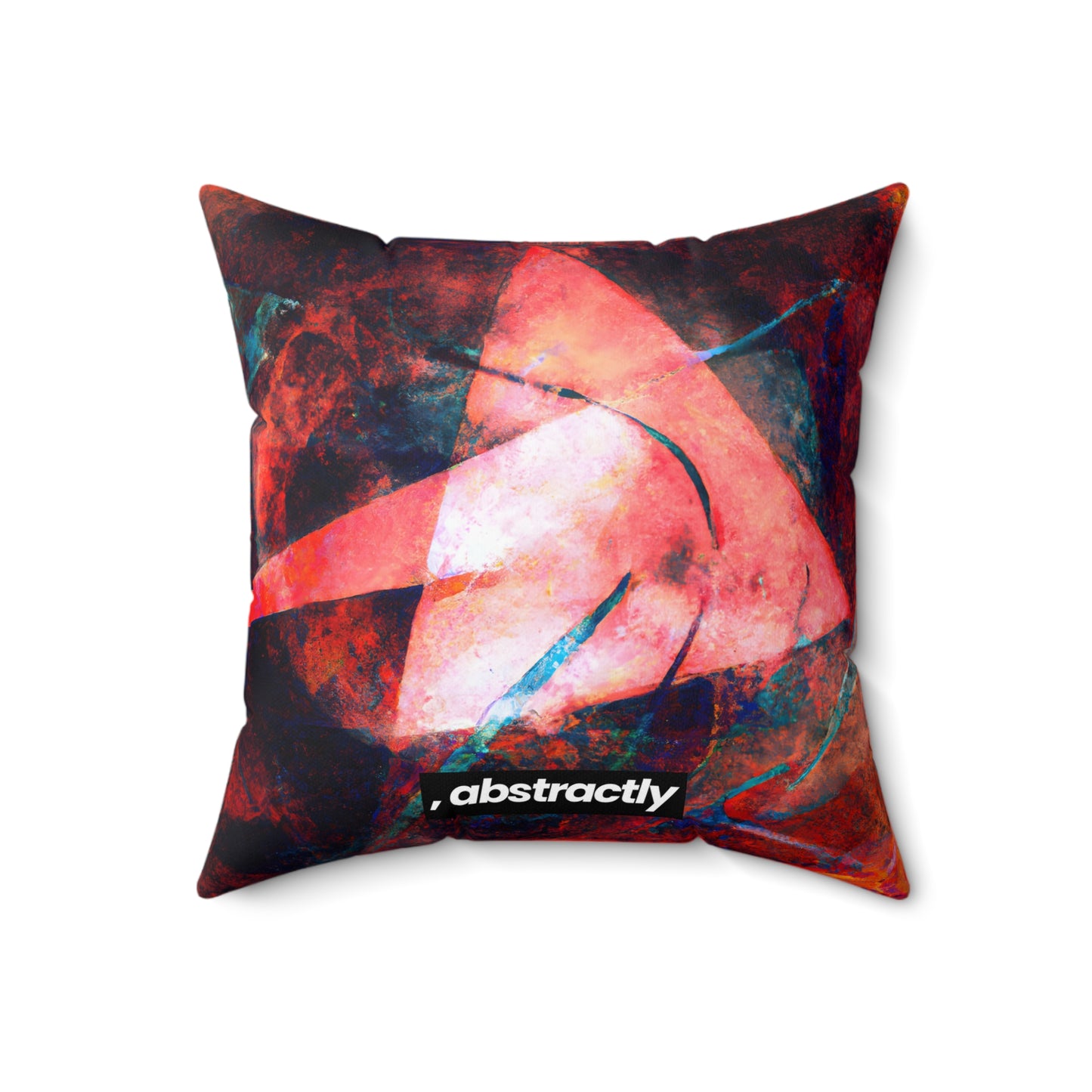 Albert Delgado - Electromagnetic Force, Abstractly - Faux Suede Throw Pillow