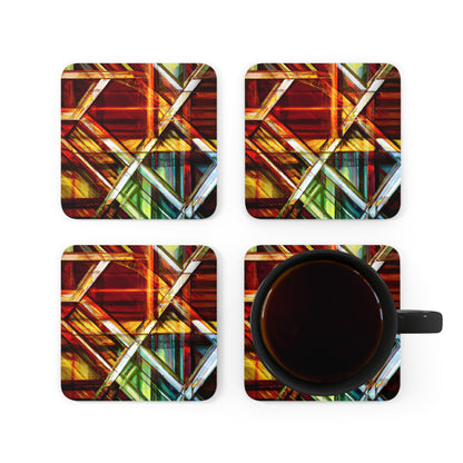 Aurelia Reynolds - Applied Force, Abstractly - Corkwood Coaster Set of 4