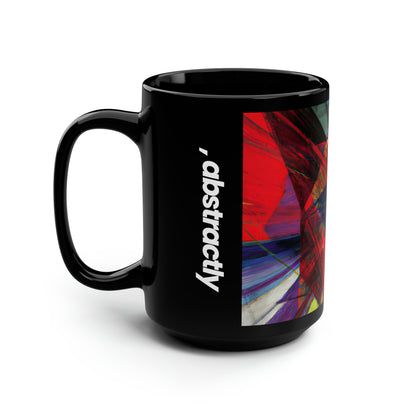 Rebecca Morland - Gravity Force, Abstractly - Black Ceramic Mug 15oz