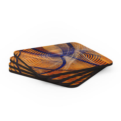 Carolyn Bennett - Spring Force, Abstractly - Corkwood Coaster Set of 4