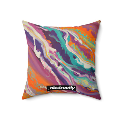 Gustavine Crystalidian - Chemistry, Abstractly - Faux Suede Throw Pillow