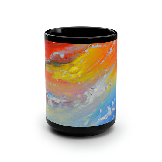 Pyrlyte Etherium - Chemistry, Abstractly - Black Ceramic Mug 15oz