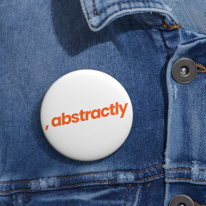 [, abstractly] Orange-on-White - Pin Button