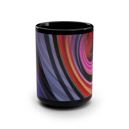 Adelaide Kaczynski - Air Resistance Force, Abstractly - Black Ceramic Mug 15oz