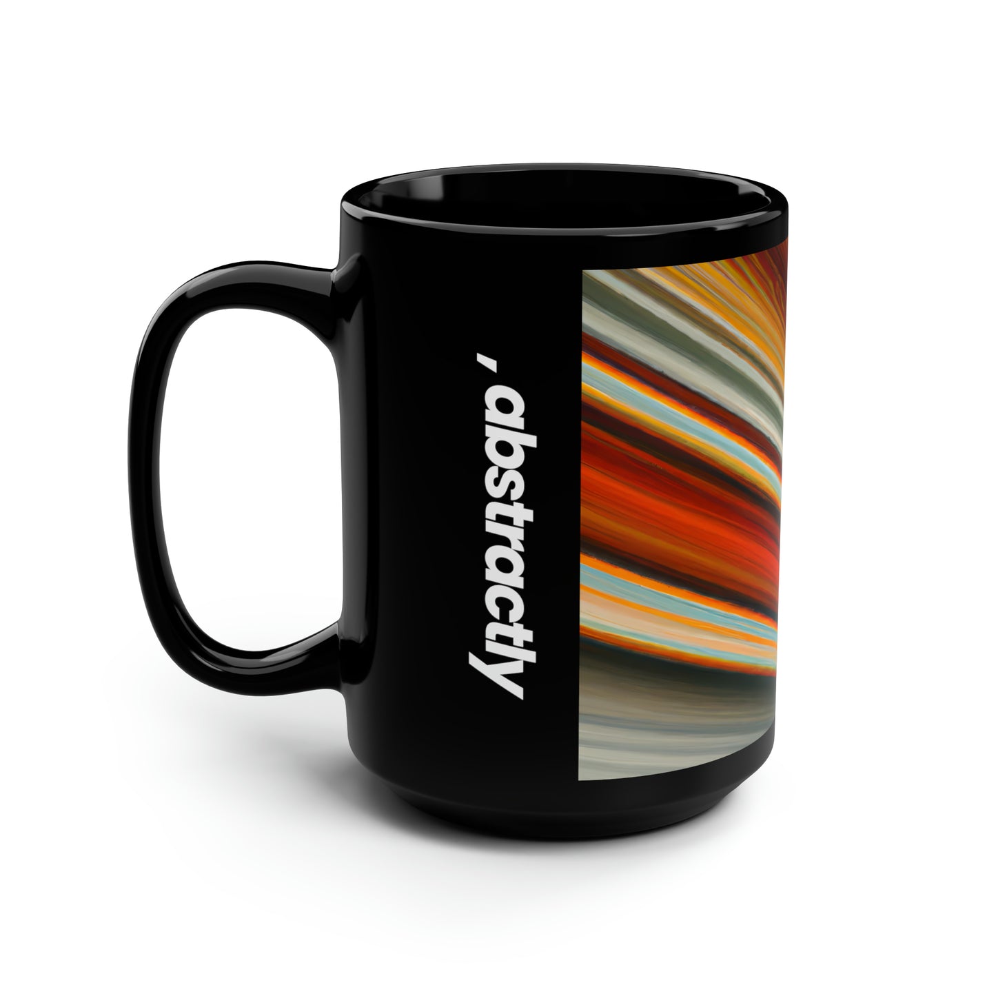 Melvin Strickland - Friction Force, Abstractly - Black Ceramic Mug 15oz