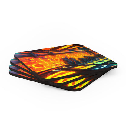 Summit Solutions - Cash Flow, Abstractly - Corkwood Coaster Set of 4