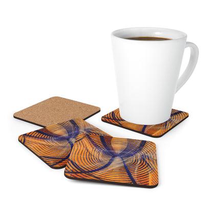 Carolyn Bennett - Spring Force, Abstractly - Corkwood Coaster Set of 4