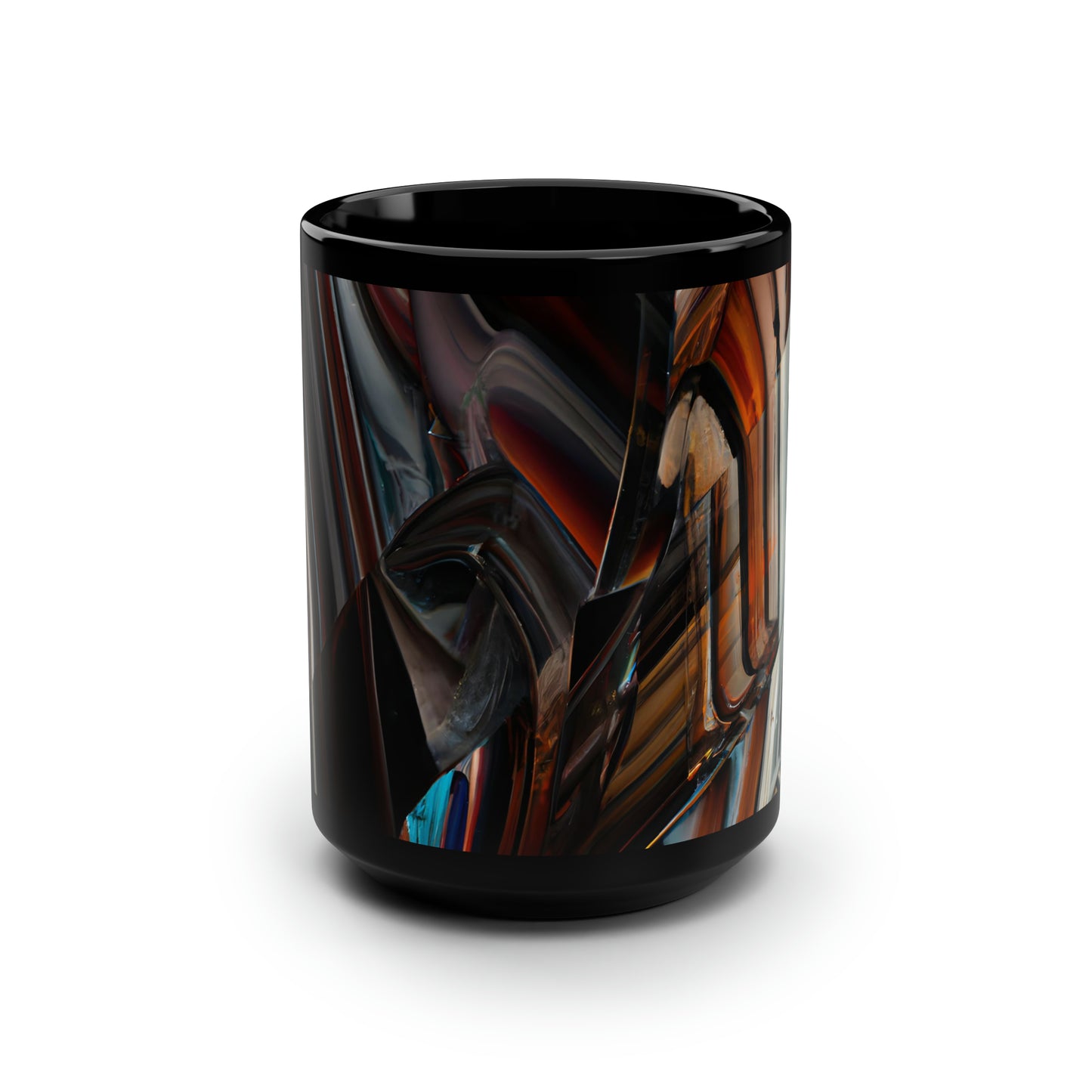 Selena Kastner - Gravity Force, Abstractly - Black Ceramic Mug 15oz