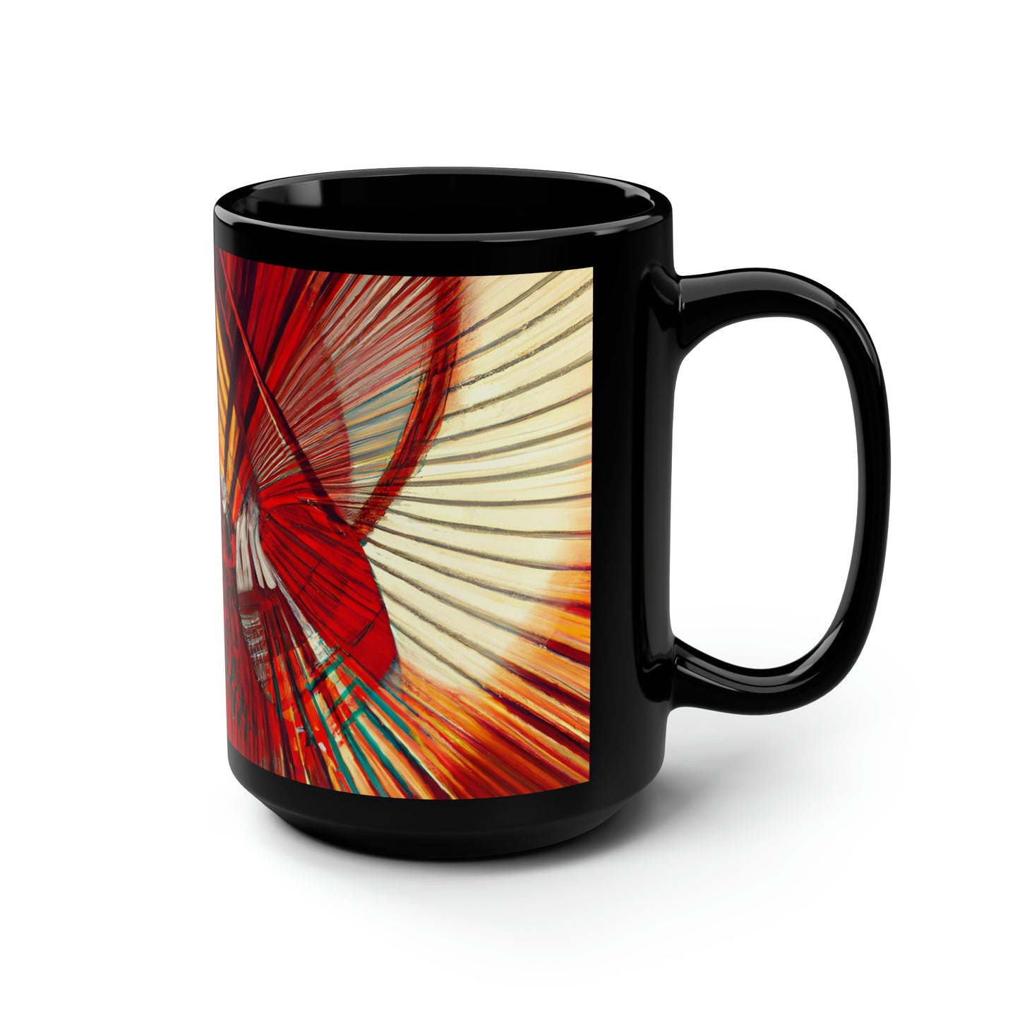 Margaret Rosenbaum - Spring Force, Abstractly - Black Ceramic Mug 15oz