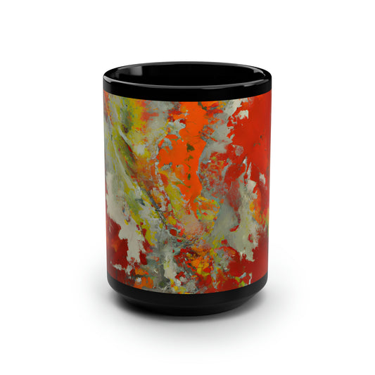 Tradium Hexaflex - Chemistry, Abstractly - Black Ceramic Mug 15oz