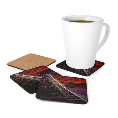 Amelia Sommerfield - Magnetic Force, Abstractly - Corkwood Coaster Set of 4