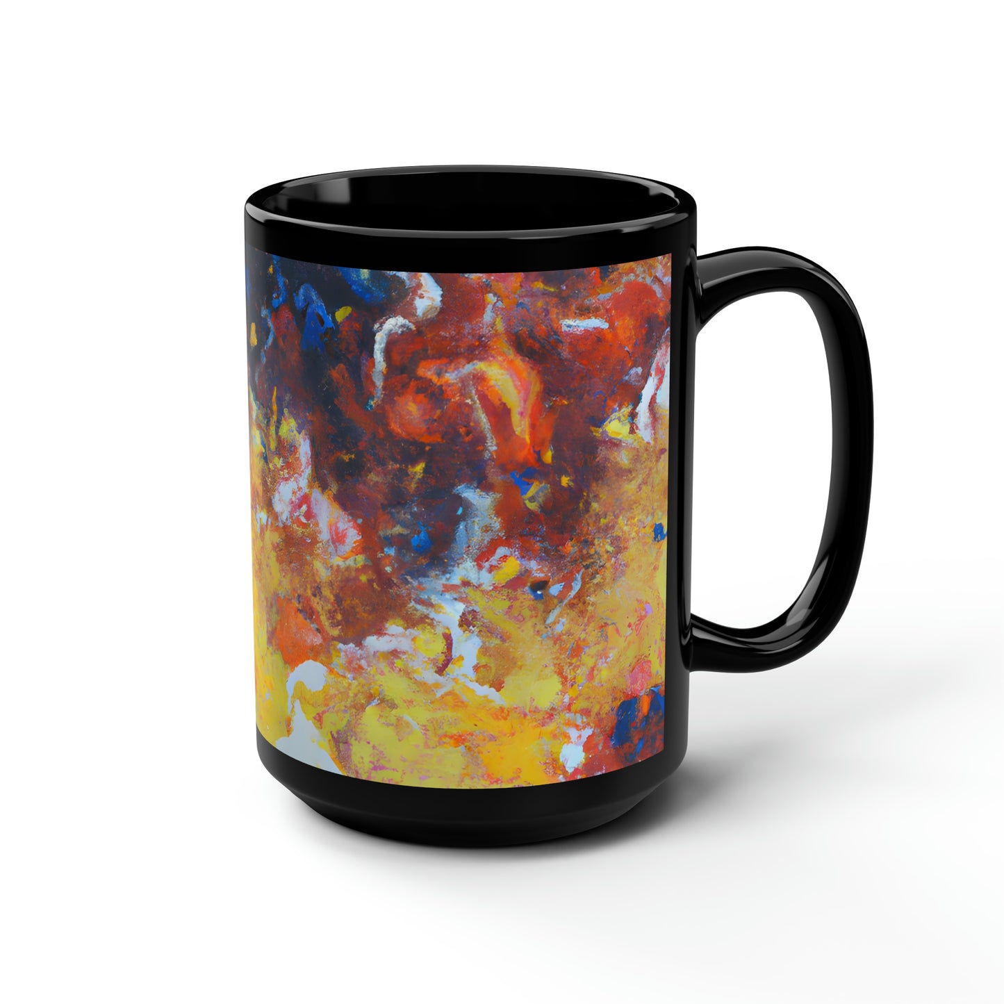 Neumannium Hexanate - Chemistry, Abstractly - Black Ceramic Mug 15oz