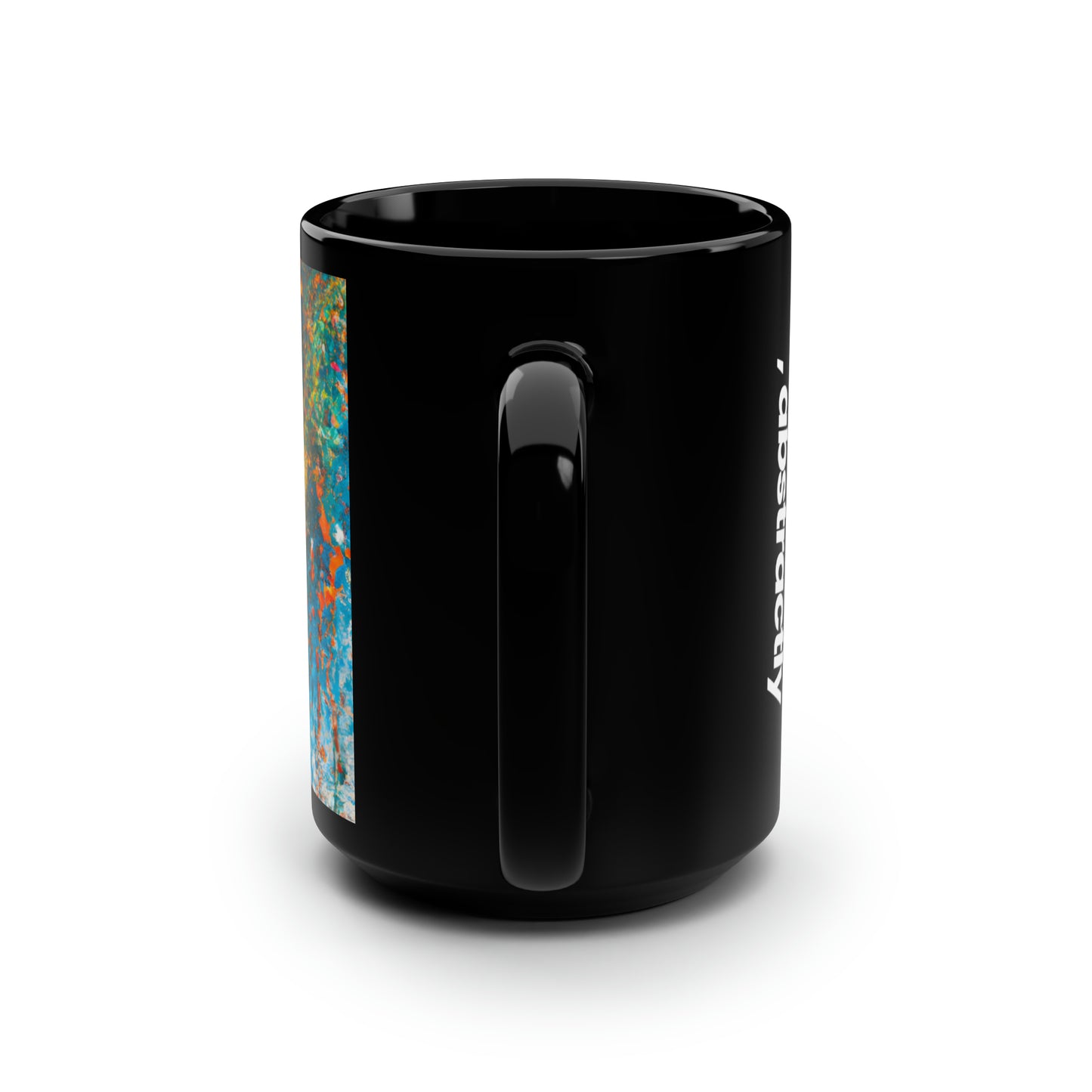 Quantum Stardust - Chemistry, Abstractly - Black Ceramic Mug 15oz