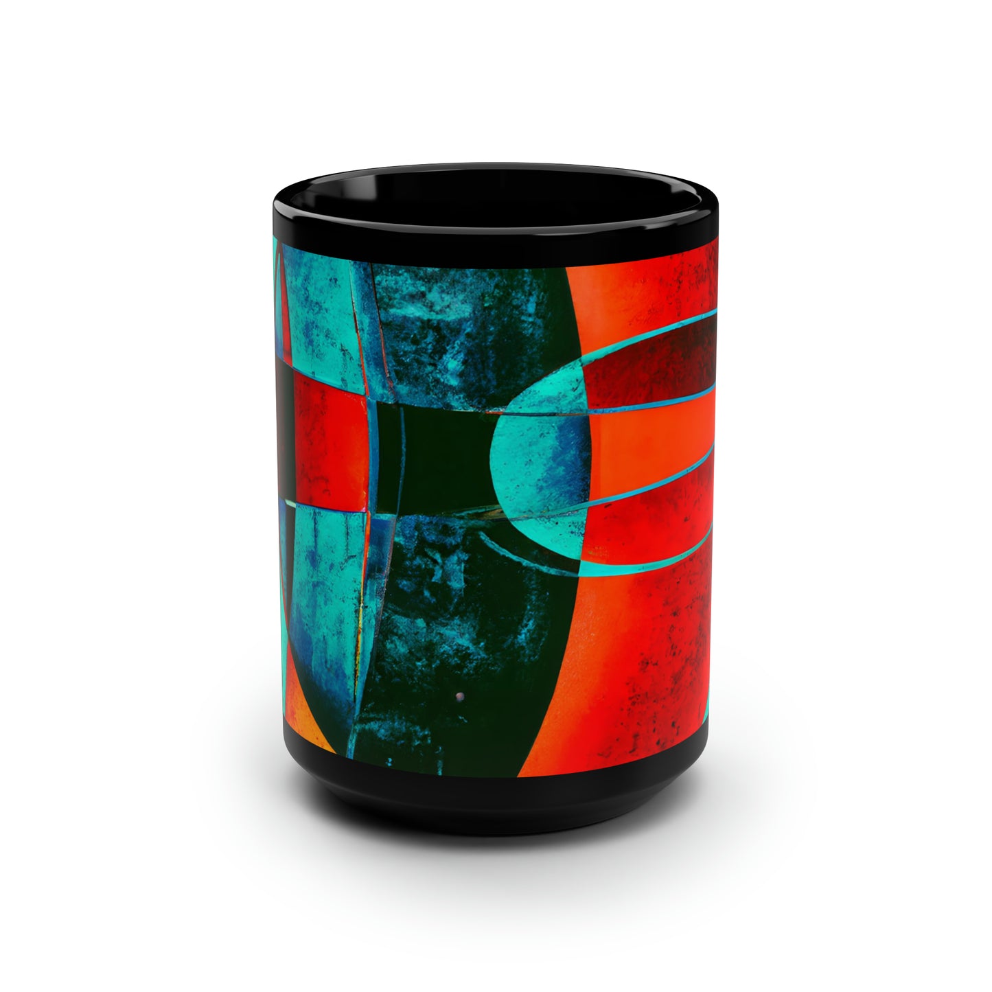 Lyle Ackerman - Normal Force, Abstractly - Black Ceramic Mug 15oz