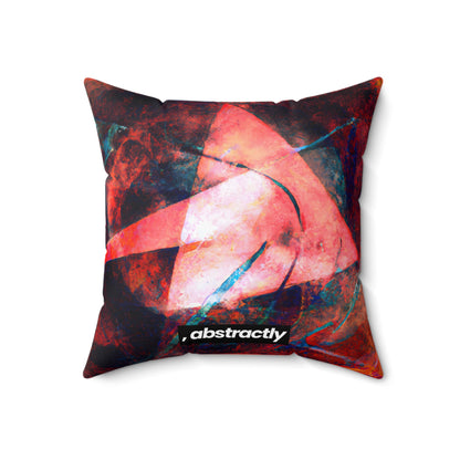 Albert Delgado - Electromagnetic Force, Abstractly - Faux Suede Throw Pillow