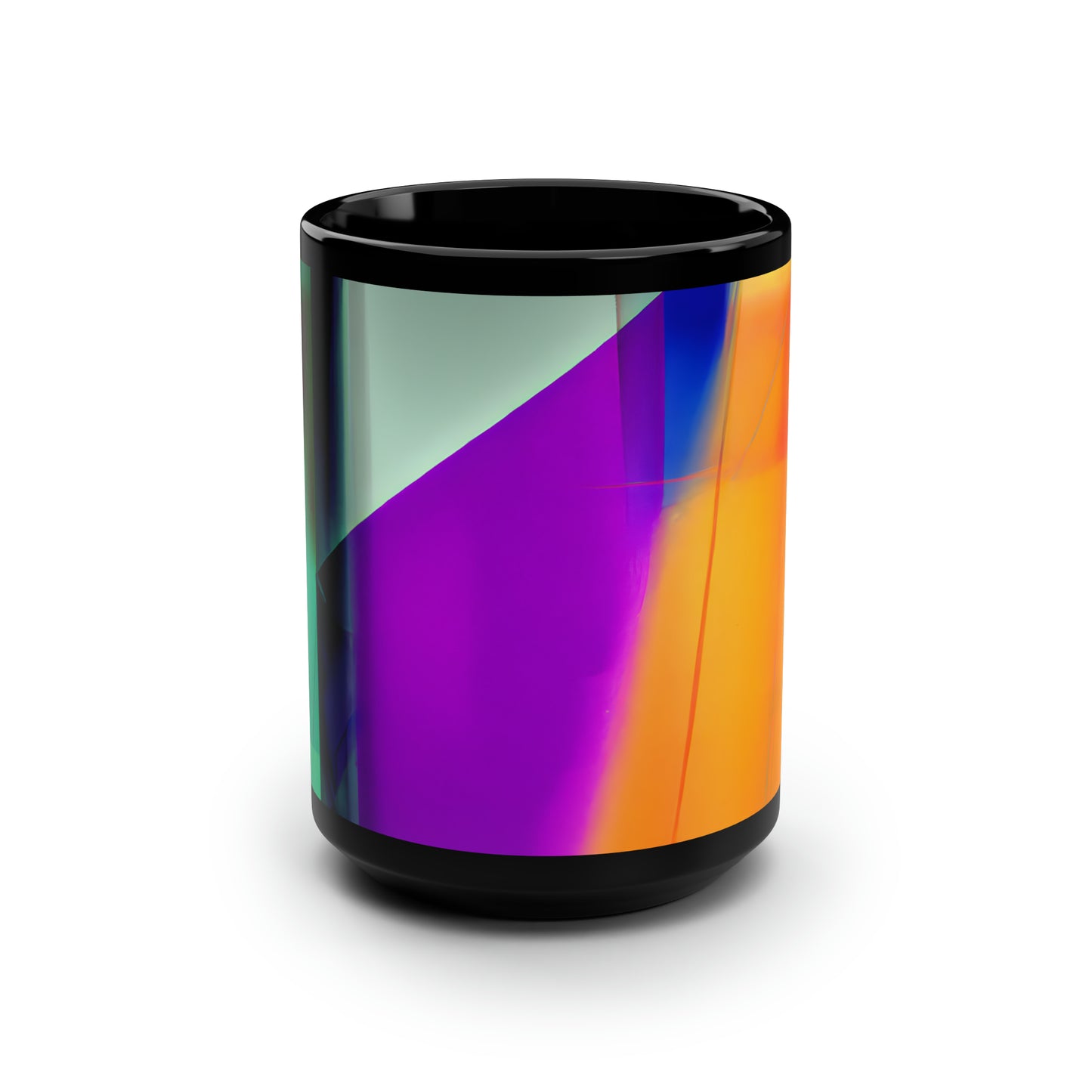 Curtis Klein - Friction Force, Abstractly - Black Ceramic Mug 15oz