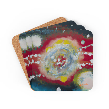 Starlight Sulfate - Chemistry, Abstractly - Corkwood Coaster Set of 4