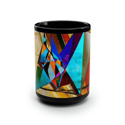 Irene Karlson - Strong Force, Abstractly - Black Ceramic Mug 15oz