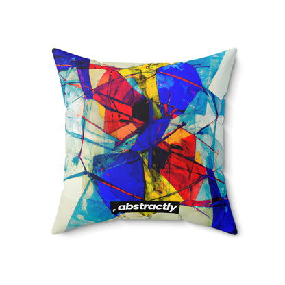 Geraldine Hallsworth - Tension Force, Abstractly - Faux Suede Throw Pillow