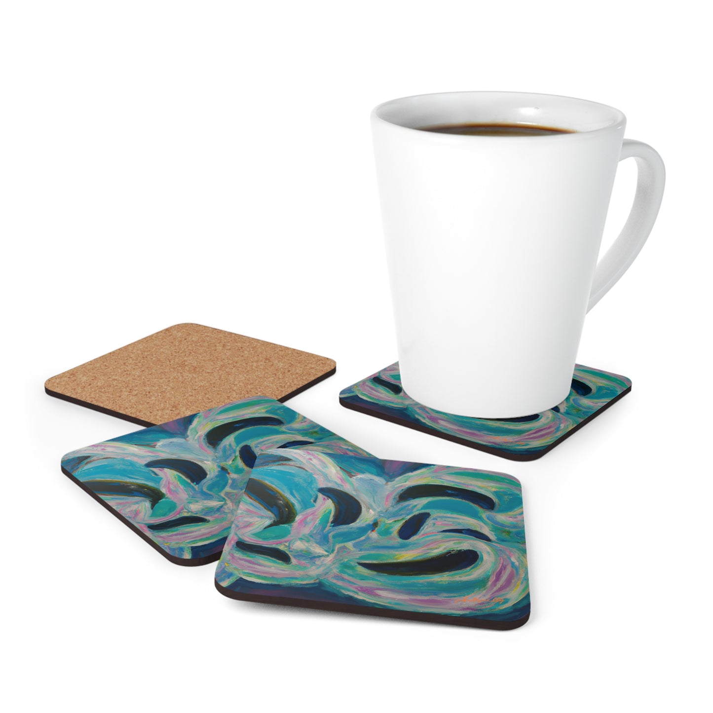 Astro Hydrogenite - Chemistry, Abstractly - Corkwood Coaster Set of 4