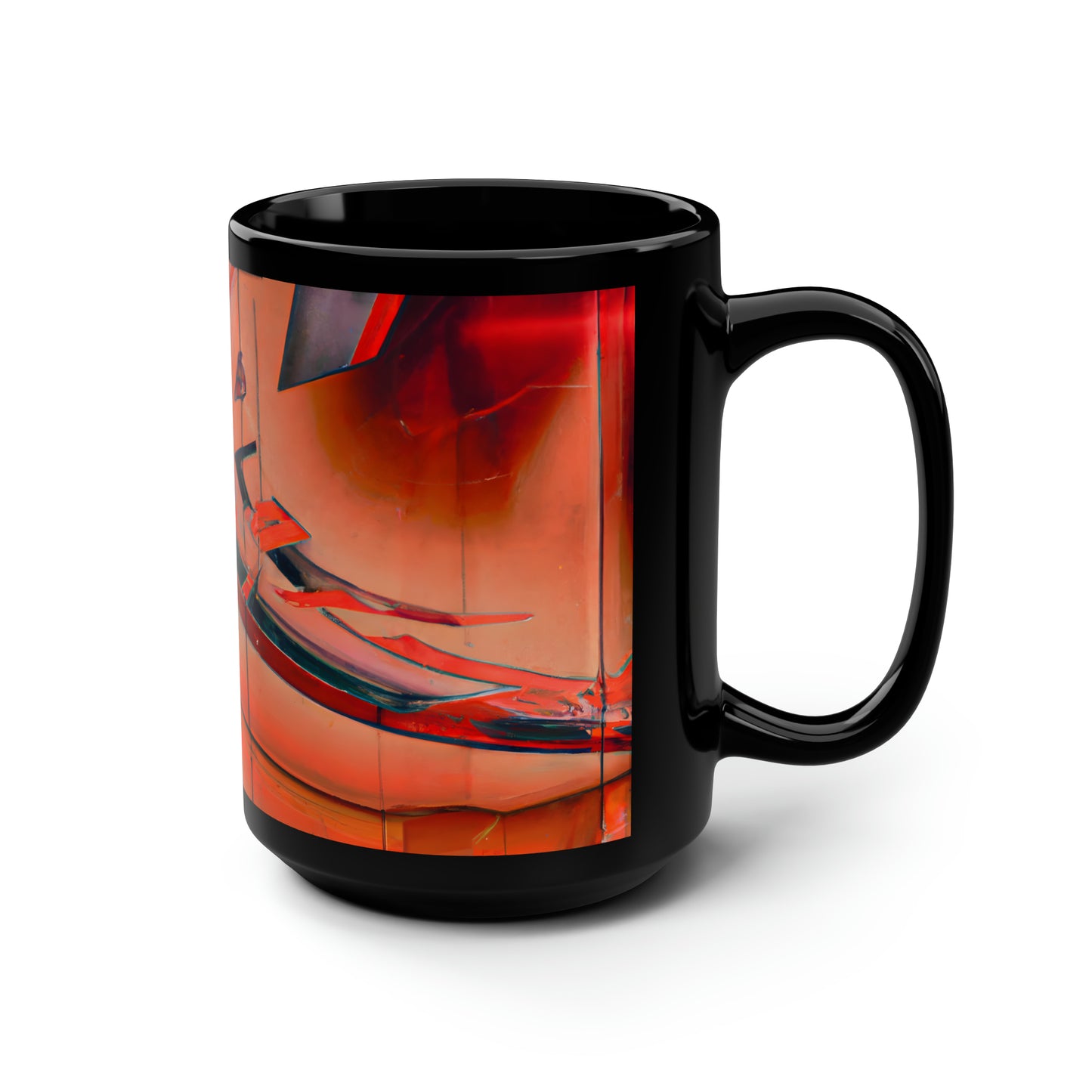 Caroline Adler - Weak Force, Abstractly - Black Ceramic Mug 15oz