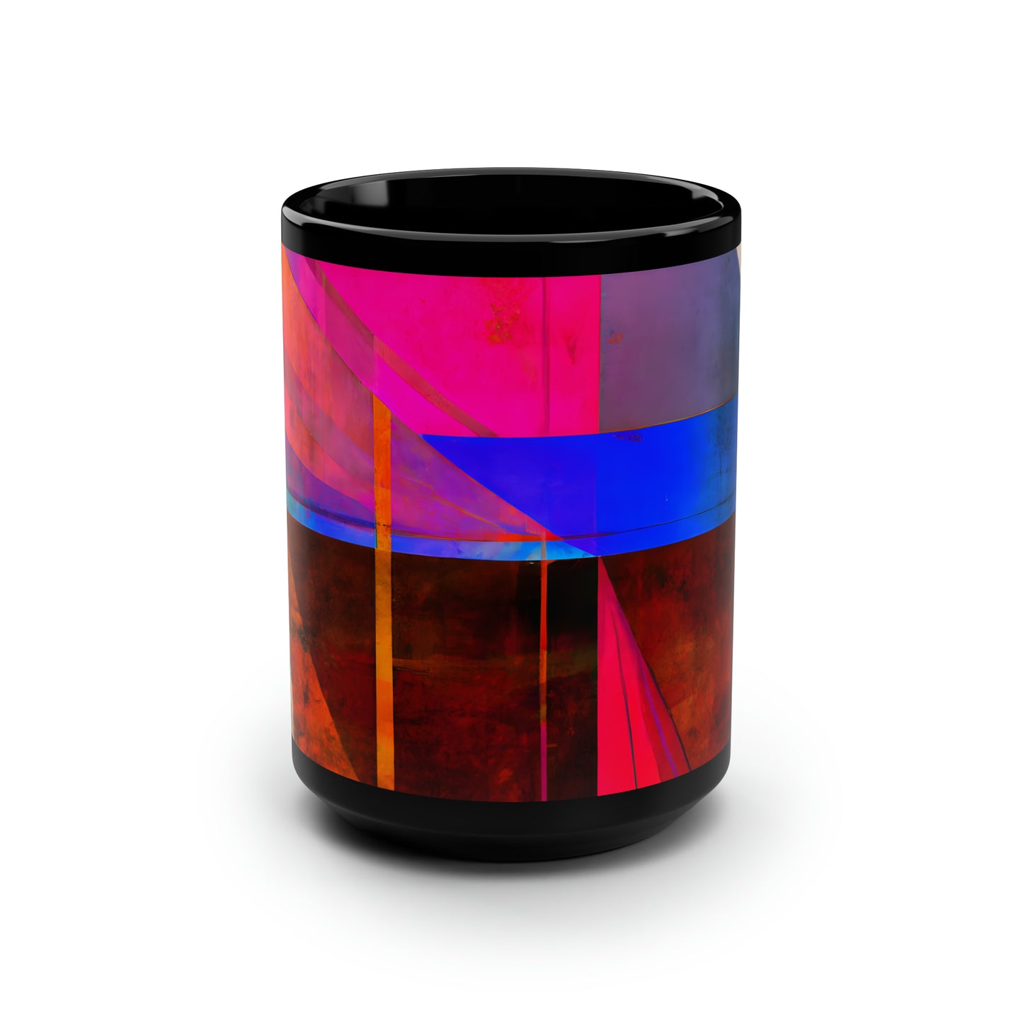 Marion Friesner - Strong Force, Abstractly - Black Ceramic Mug 15oz