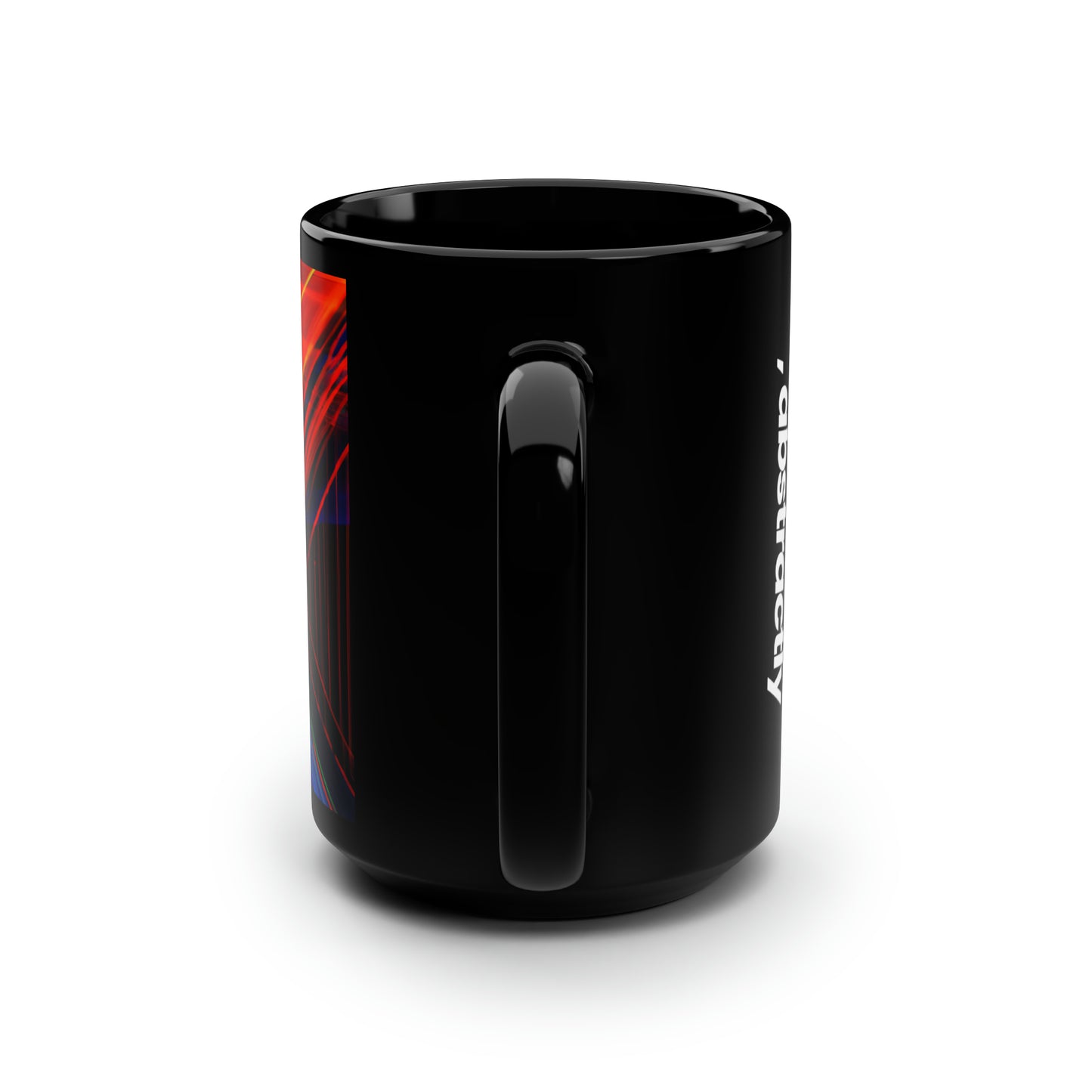 Evelyn Abernathy - Magnetic Force, Abstractly - Black Ceramic Mug 15oz