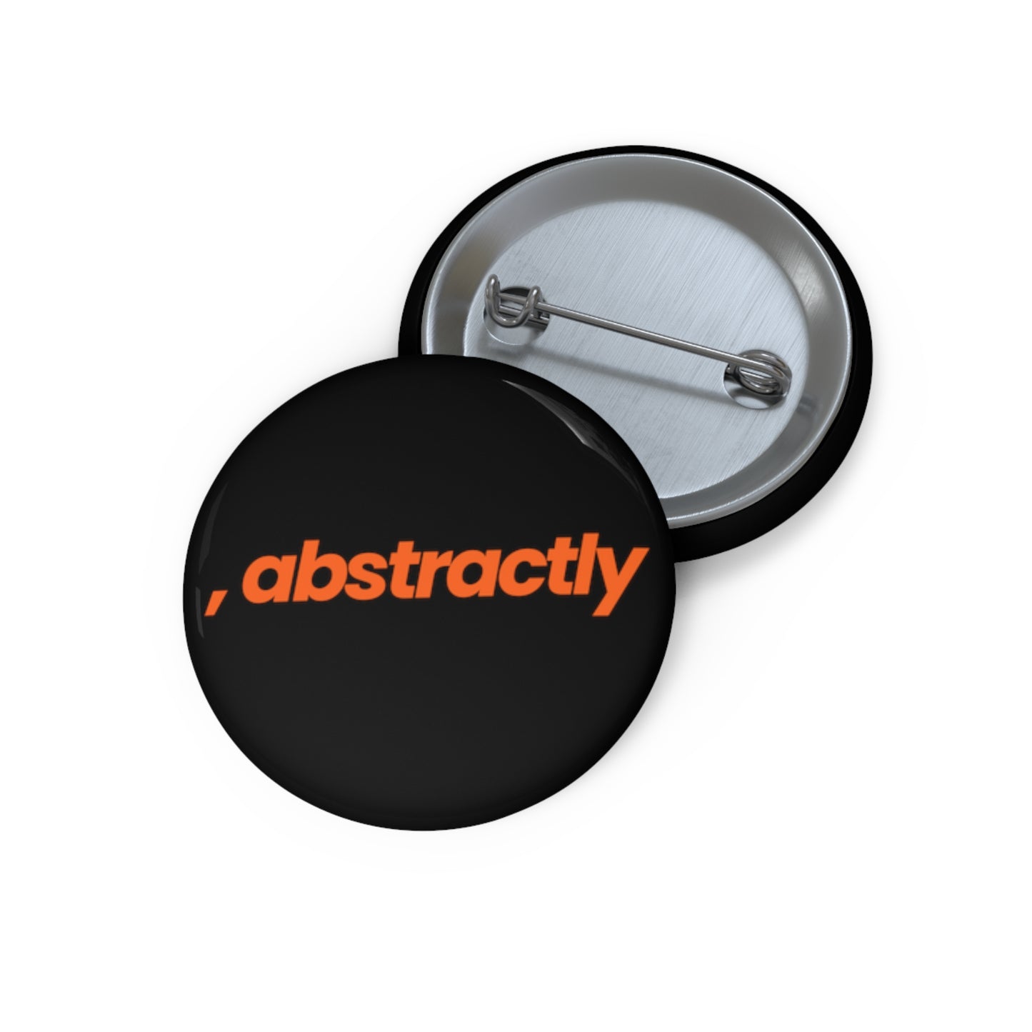 [, abstractly] Orange-on-Black - Pin Button