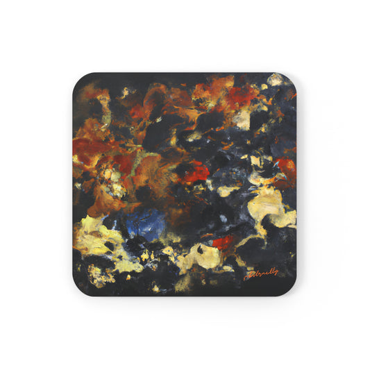 Neonexium Crystal - Chemistry, Abstractly - Corkwood Coaster Set of 4