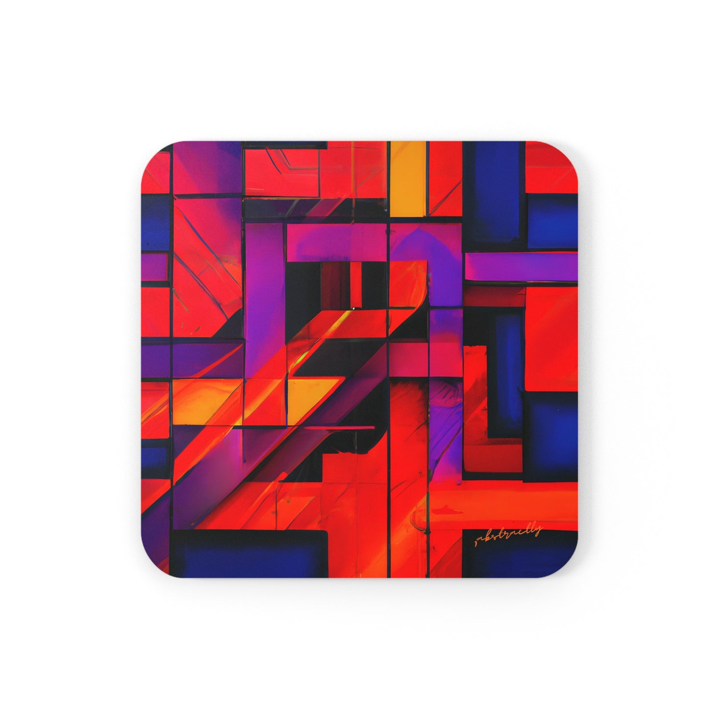 Theodore Kirchhoff - Normal Force, Abstractly - Corkwood Coaster Set of 4