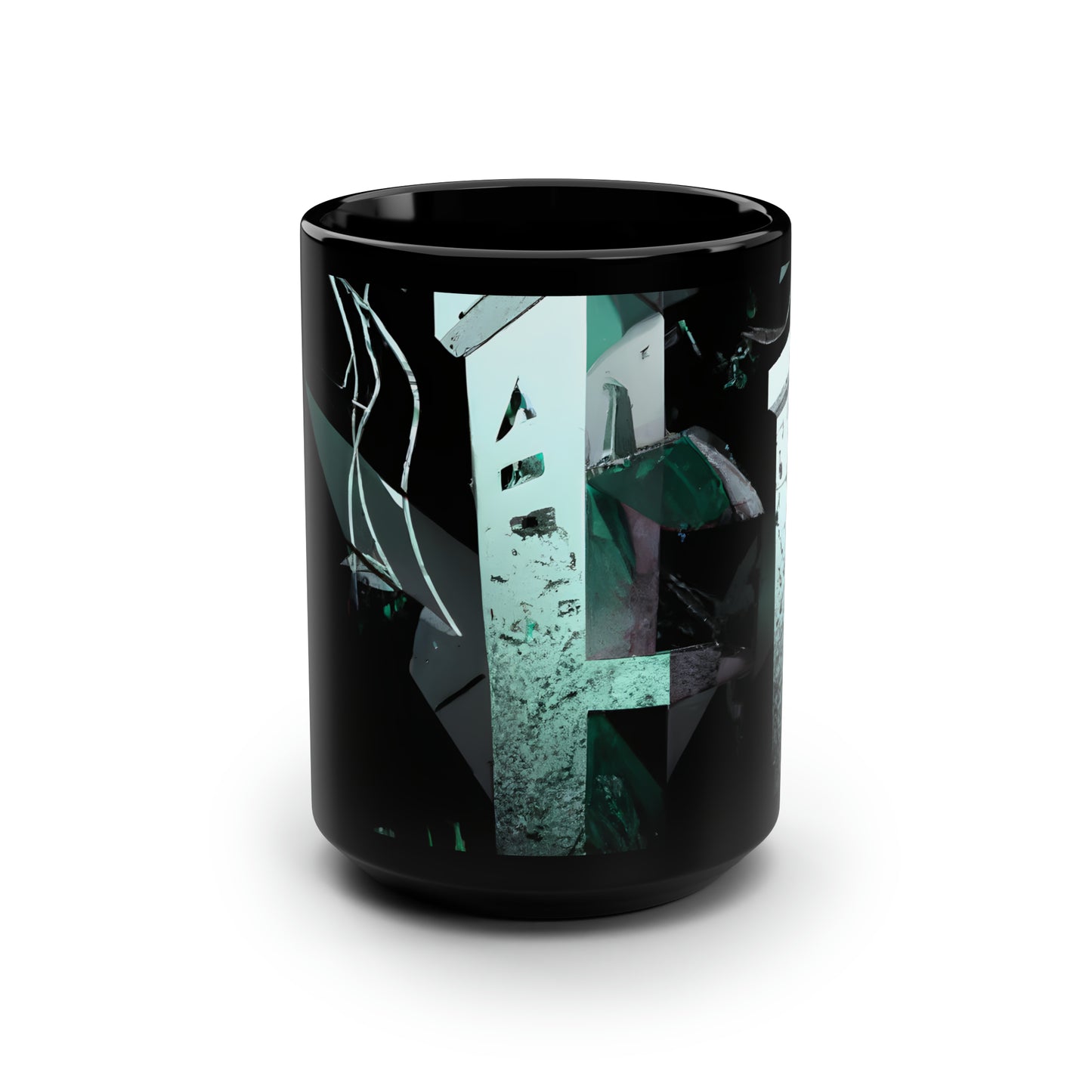 Peak Trust - Accrual, Abstractly - Black Ceramic Mug 15oz