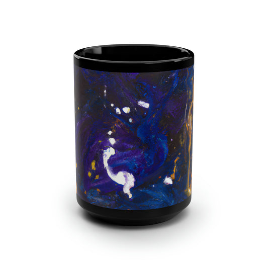 Quantum Elixirium - Chemistry, Abstractly - Black Ceramic Mug 15oz