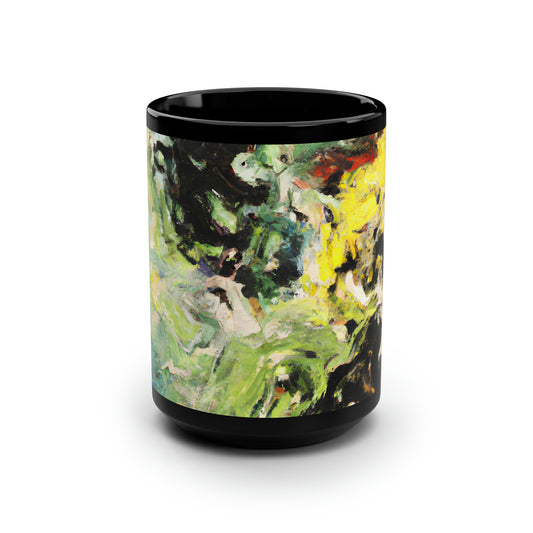 Lustra Vanadium Crystal - Chemistry, Abstractly - Black Ceramic Mug 15oz