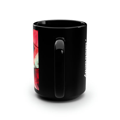 Phyllis Gallagher - Applied Force, Abstractly - Black Ceramic Mug 15oz