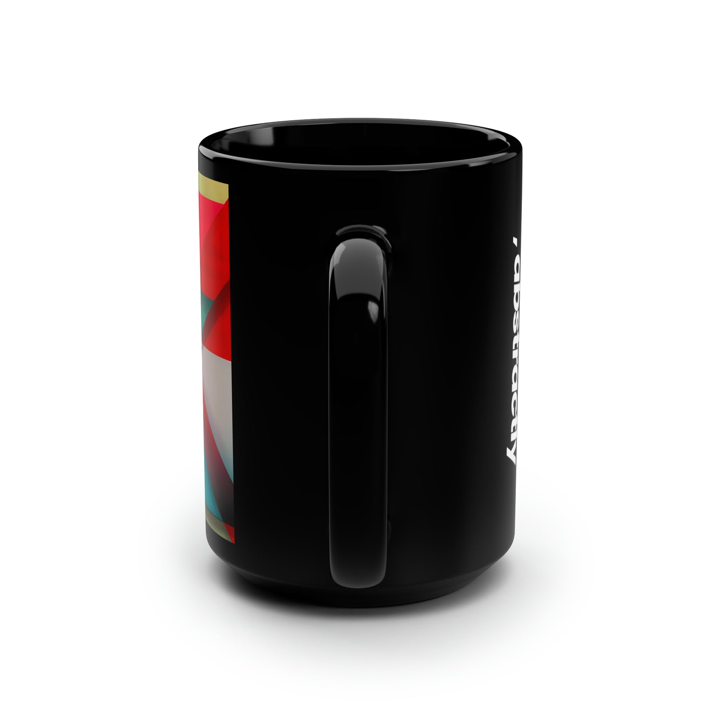 Thomas Sanderson - Friction Force, Abstractly - Black Ceramic Mug 15oz