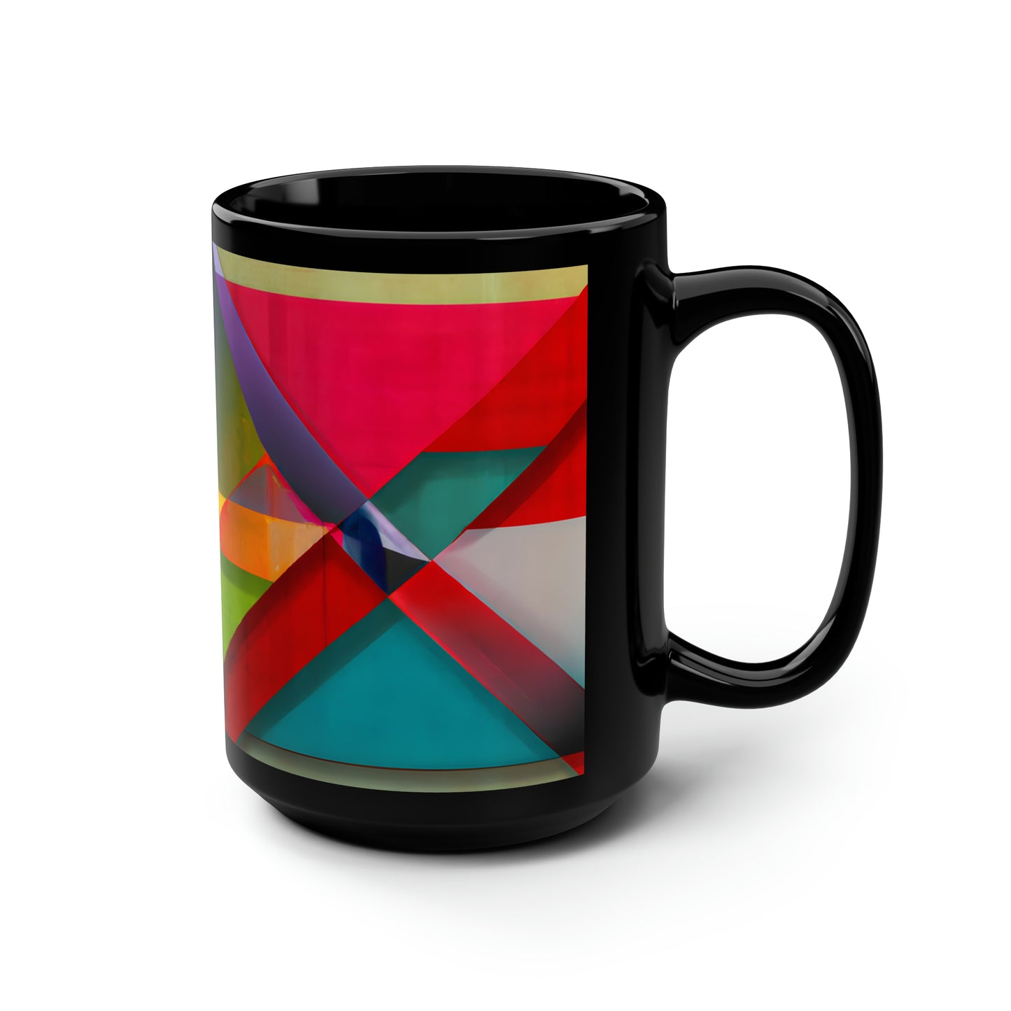 Thomas Sanderson - Friction Force, Abstractly - Black Ceramic Mug 15oz