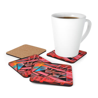 Adrian Strauss - Electric Force, Abstractly - Corkwood Coaster Set of 4