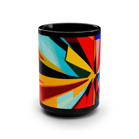 Oliver Lancaster - Electric Force, Abstractly - Black Ceramic Mug 15oz