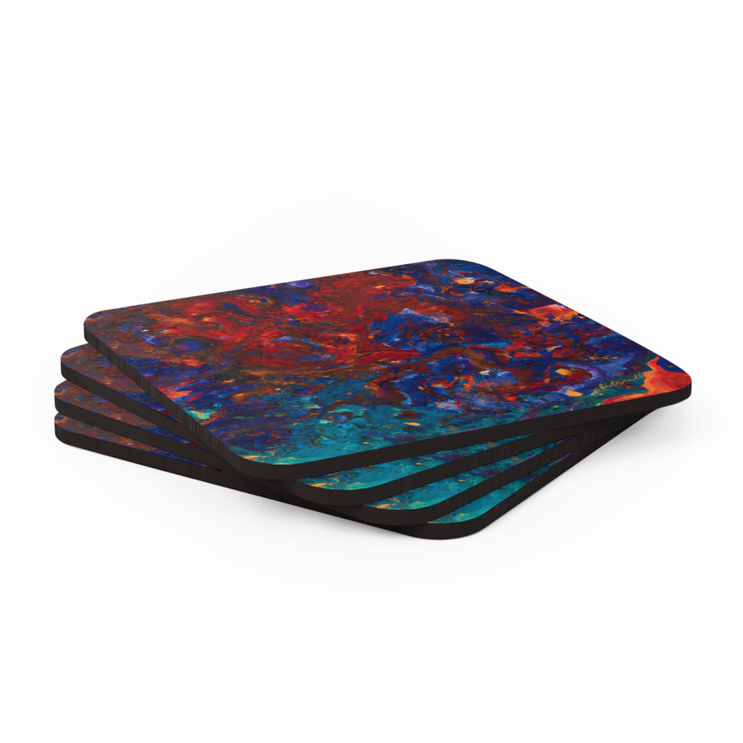 Quasarite Oxide - Chemistry, Abstractly - Corkwood Coaster Set of 4