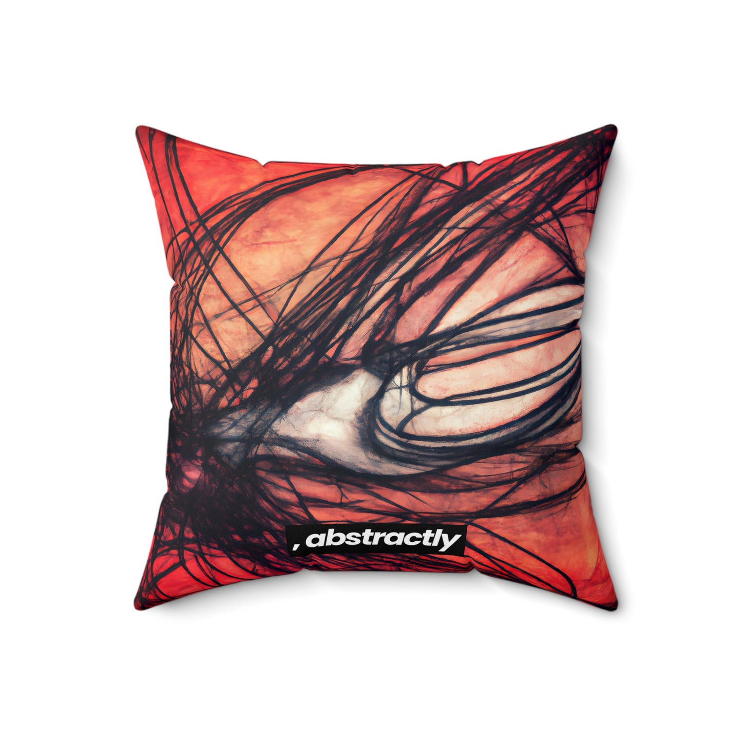 Clarence Buerkett - Electromagnetic Force, Abstractly - Faux Suede Throw Pillow