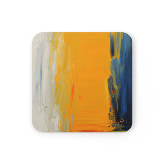 Pixeo Compound - Scandium, Abstractly - Corkwood Coaster Set of 4