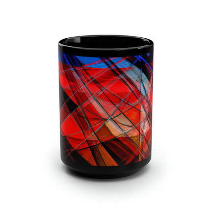 Samuel Wexler - Air Resistance Force, Abstractly - Black Ceramic Mug 15oz