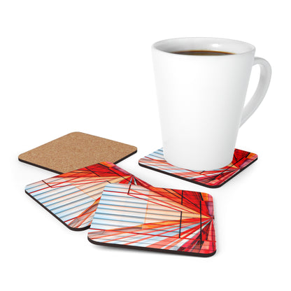 Cassandra Hawthorne - Applied Force, Abstractly - Corkwood Coaster Set of 4