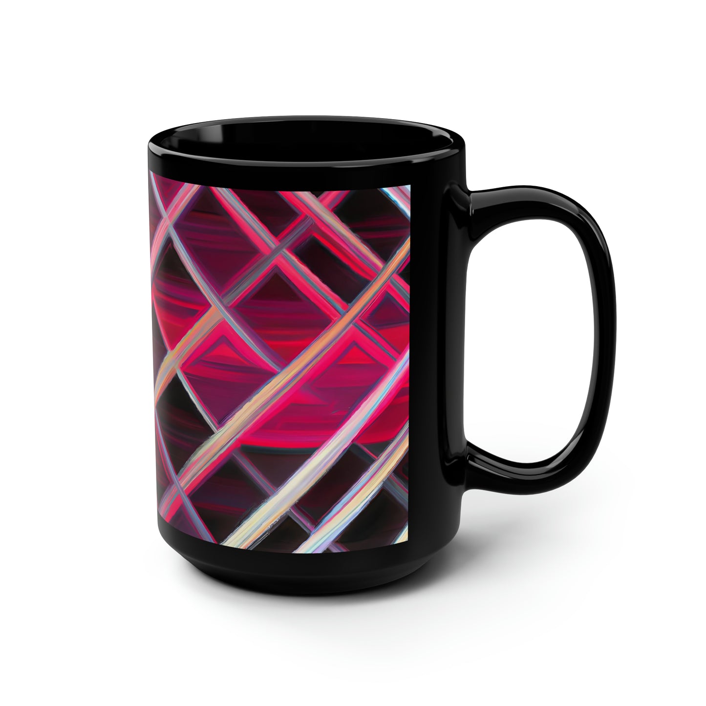 Dale Horowitz - Spring Force, Abstractly - Black Ceramic Mug 15oz