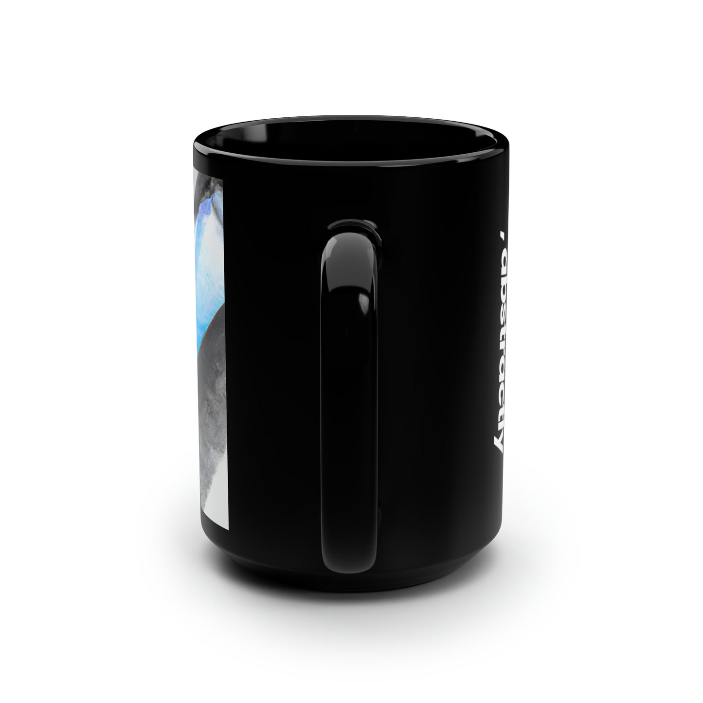 Silvia Pennington - Applied Force, Abstractly - Black Ceramic Mug 15oz