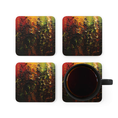 Plutonian Starstone - Chemistry, Abstractly - Corkwood Coaster Set of 4