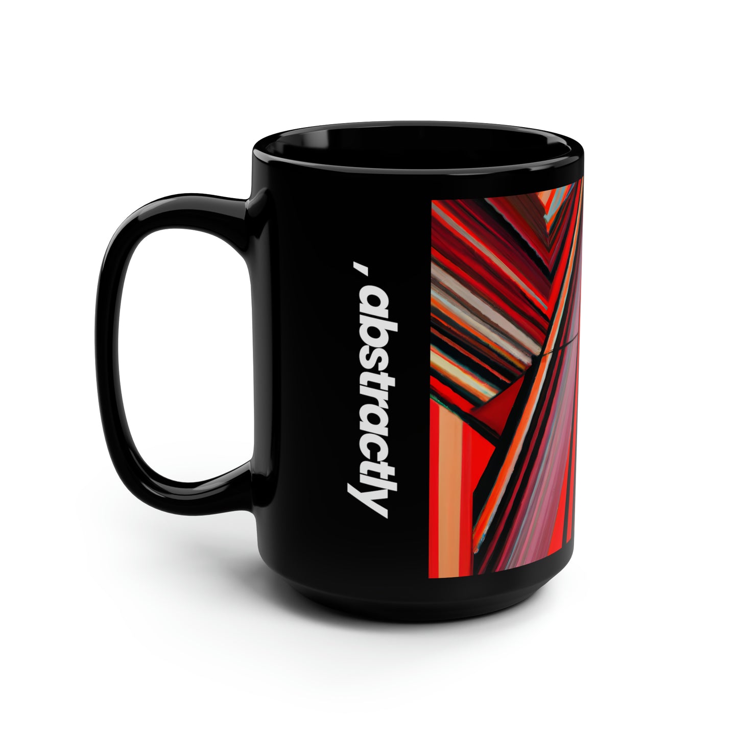 Clara Wentworth - Applied Force, Abstractly - Black Ceramic Mug 15oz