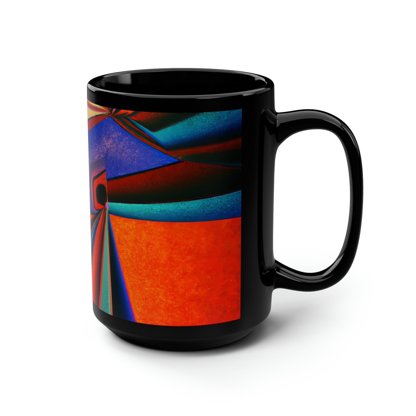 Kenneth Hadley - Weak Force, Abstractly - Black Ceramic Mug 15oz