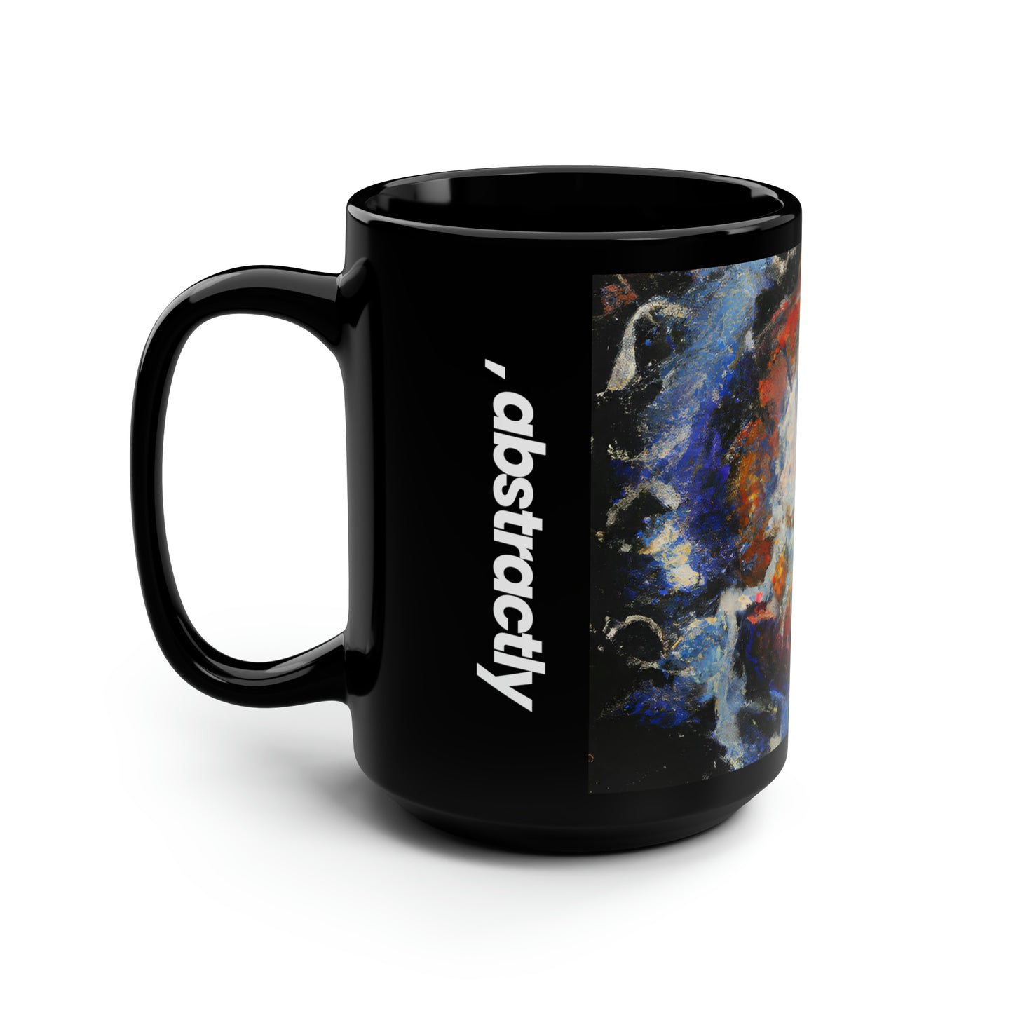 Quantum Fluxite - Chemistry, Abstractly - Black Ceramic Mug 15oz